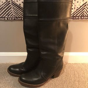 Frye knee high leather boots